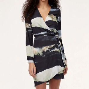 Babaton Aritzia Wallace Horse Print Western Cowgirl Mini Wrap Dress Size M